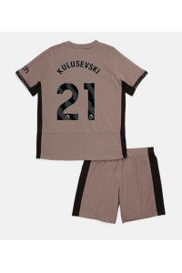 Tottenham Hotspur Dejan Kulusevski #21 Jalkapallovaatteet Lasten Kolmas peliasu 2023-24 Lyhythihainen (+ Lyhyet housut)